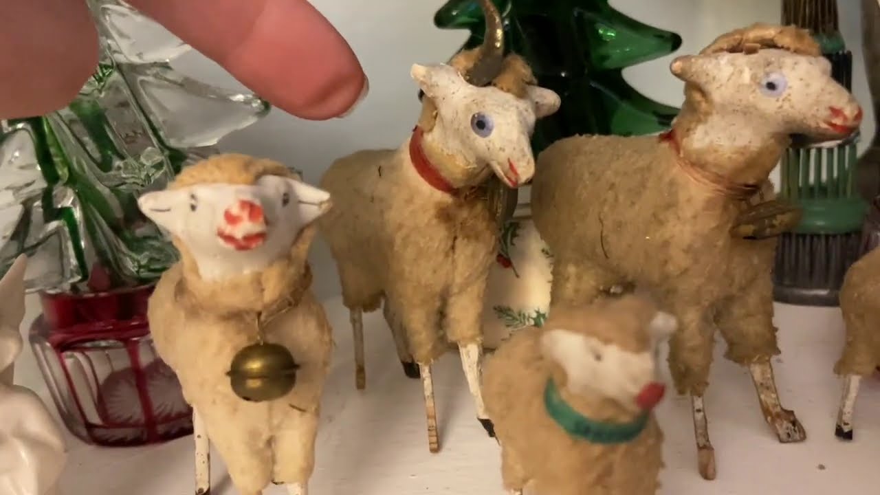 Vintage Thrifted Linens and Antique Christmas Decor 