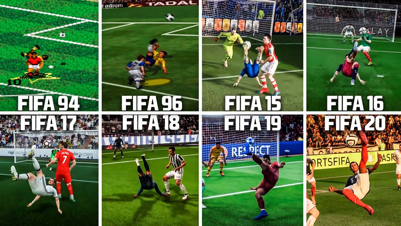 GOL DE BICICLETA EM TODOS OS FIFAS! DO FIFA 94 AO FIFA 2020!