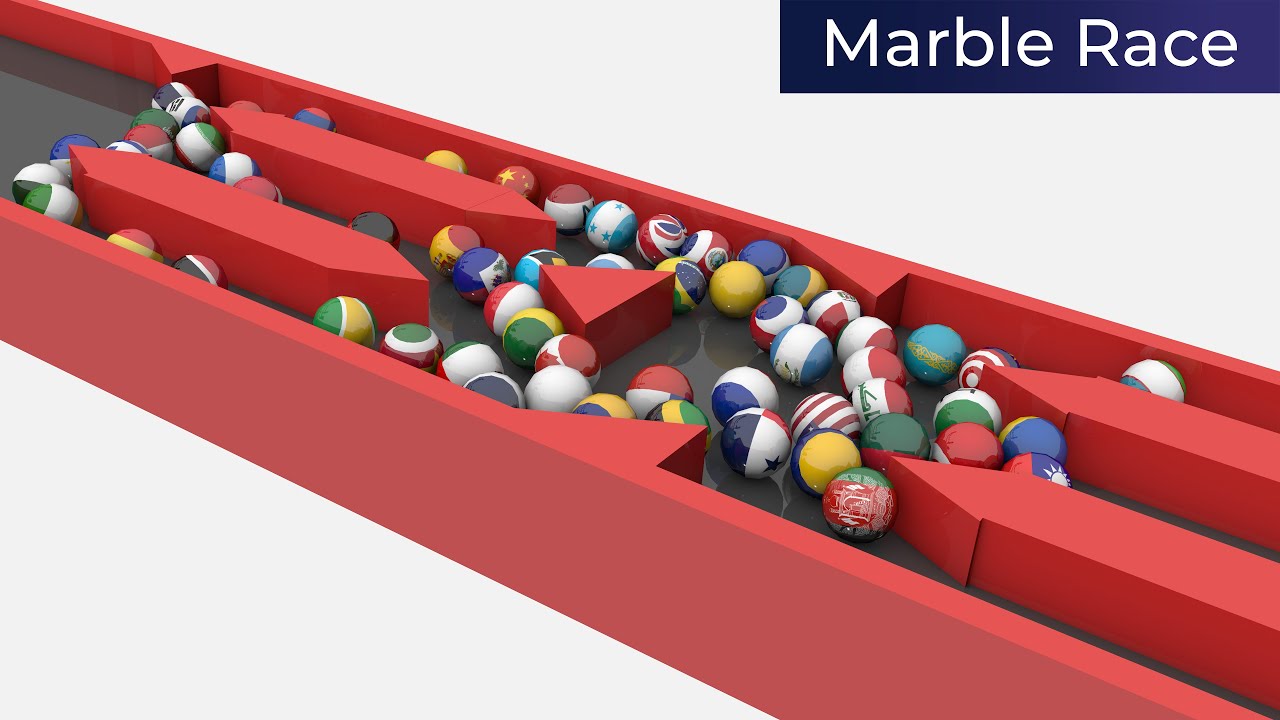 Countryballs Marble Race Америка против Евразии 3D | Дуэли в гонках на шариках