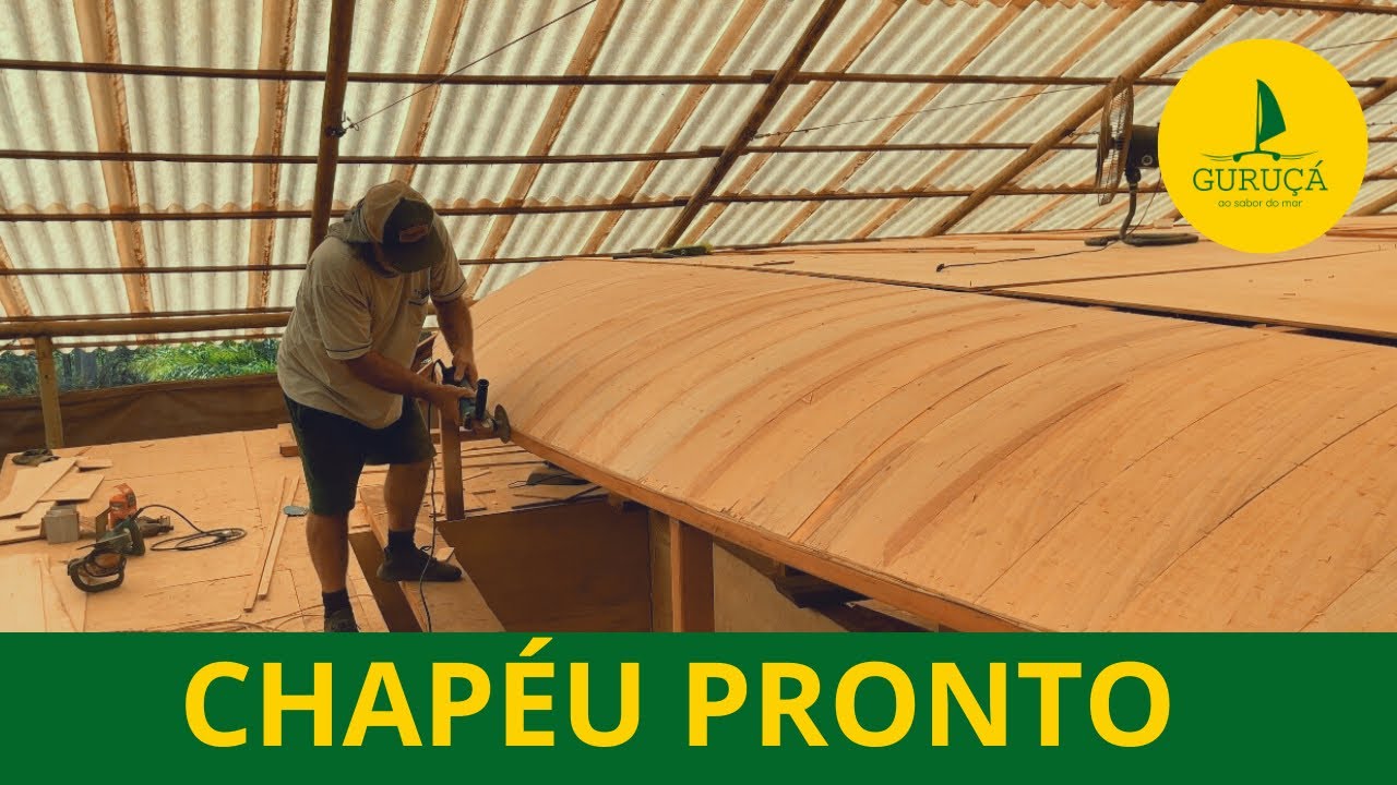 291| CHAPEUZINHO FINALIZADO - construção de veleiro catamarã em madeira.