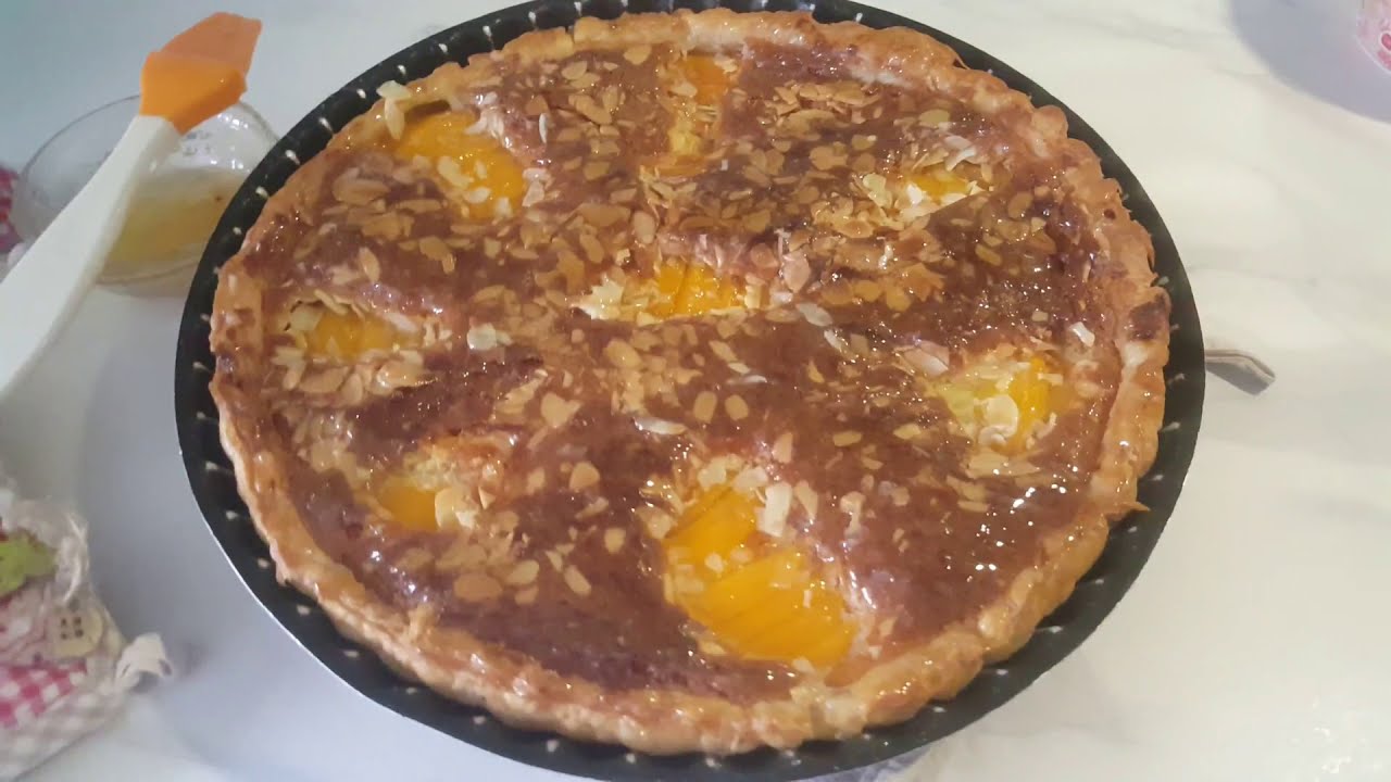 TARTE AMANDINE AUX PÊCHES
