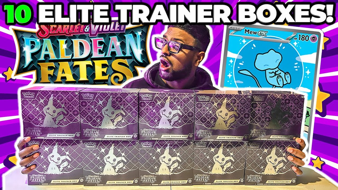 10 Pokemon Paldean Fates Elite Trainer Box OPENING!