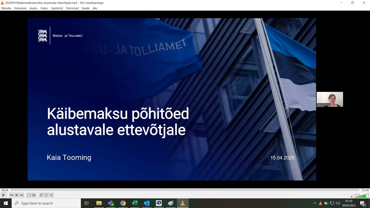 Käibemaksukoolitus alustavale ettevõtjale