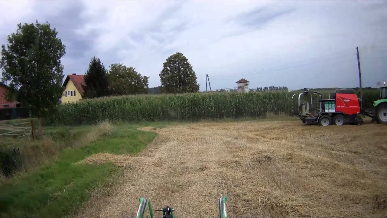 Baliranje slame - stroh pressen {Deutz Fahr, Fiat, Kuhn}, GoPro, HD