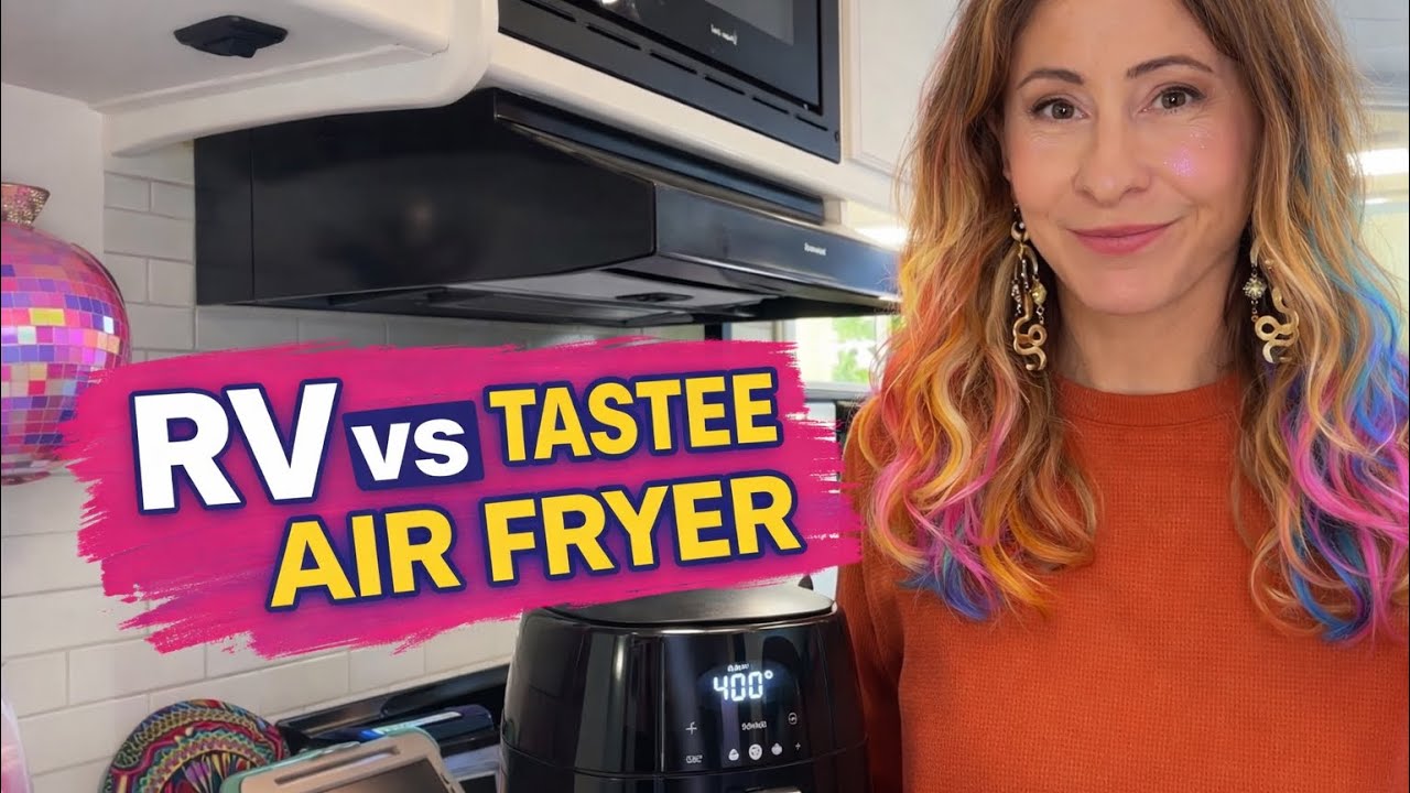 I don’t cook, but I tried using an air fryer in my RV 😬