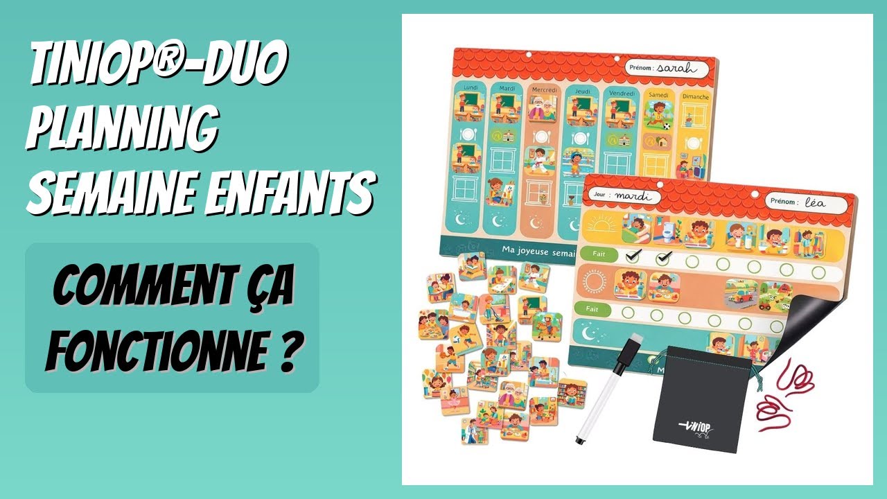 AVIS (2026) : TINIOP®-Duo Planning Semaine Enfants. DÉTAILS