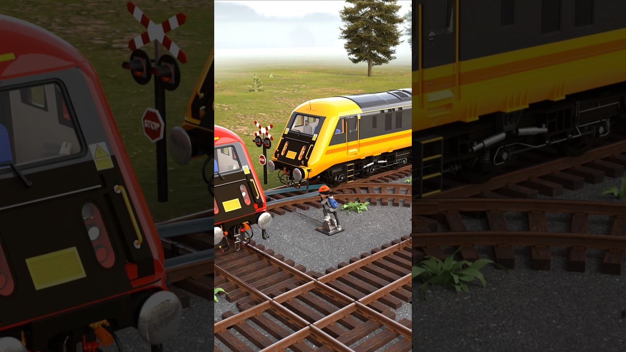 You Won&rsquo;t Believe This Double Train Crossing!😳
