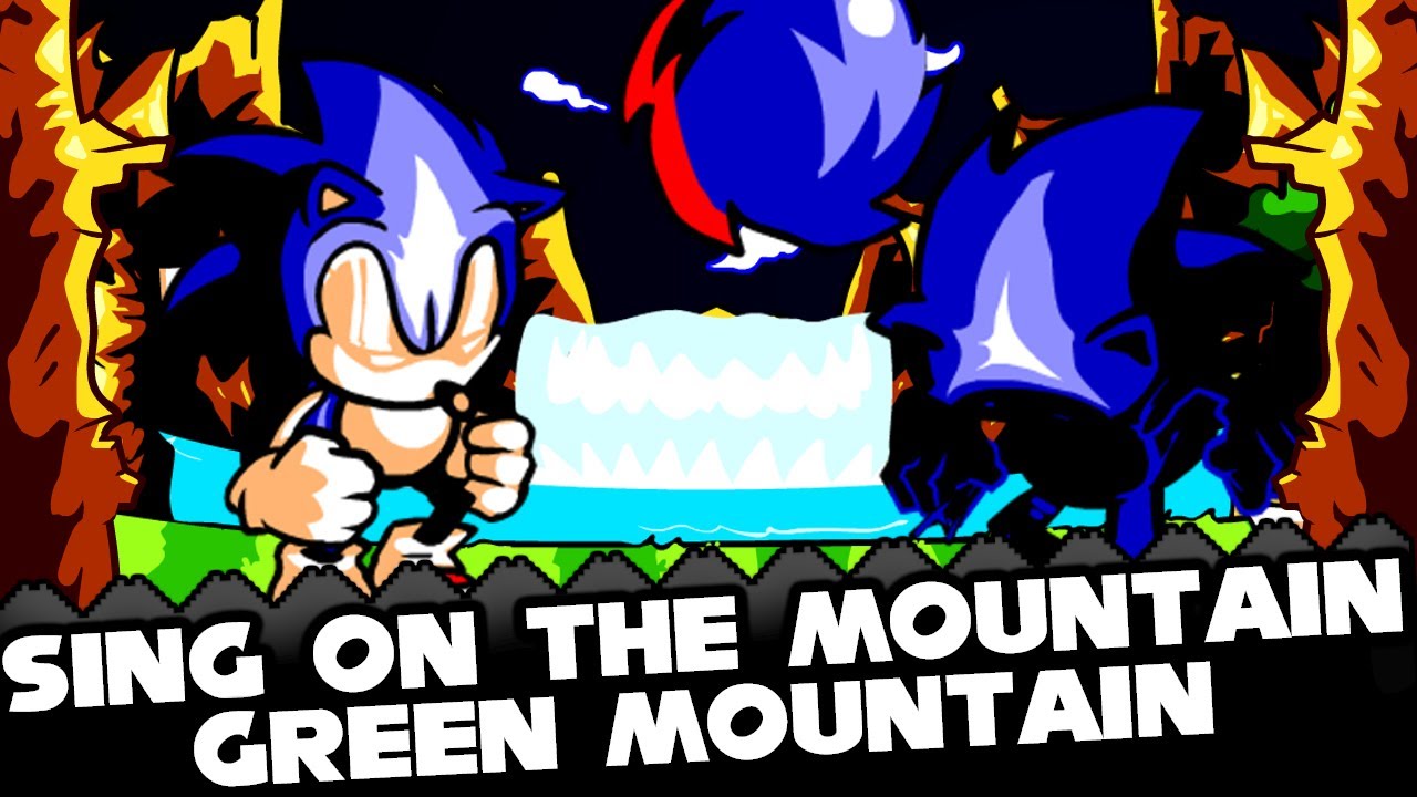 FNF | Sing On The Mountain Vs Stranger Sonic - Green Mountain | Mods/Hard/Gameplay |