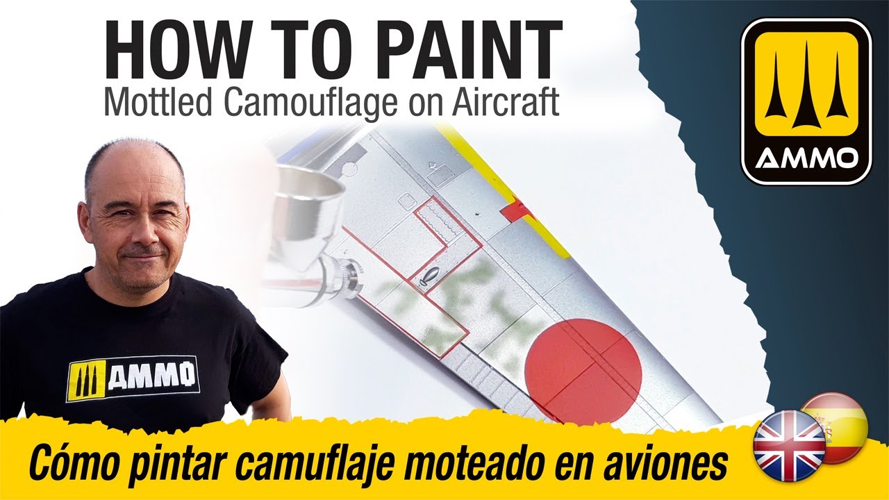 How To Paint Mottled Camouflage on Aircraft /Cómo pintar camuflaje moteado en aviones