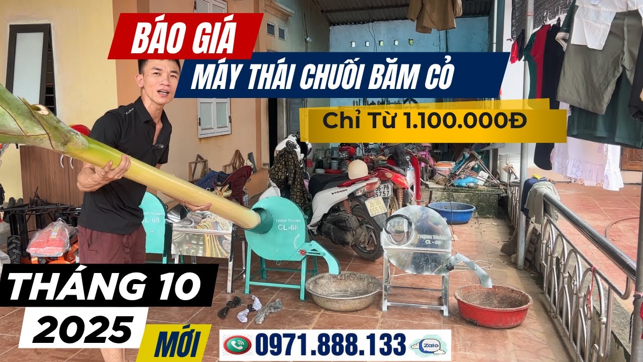 Báo giá máy thái chuối mịn mới nhất tháng 10 năm 2025