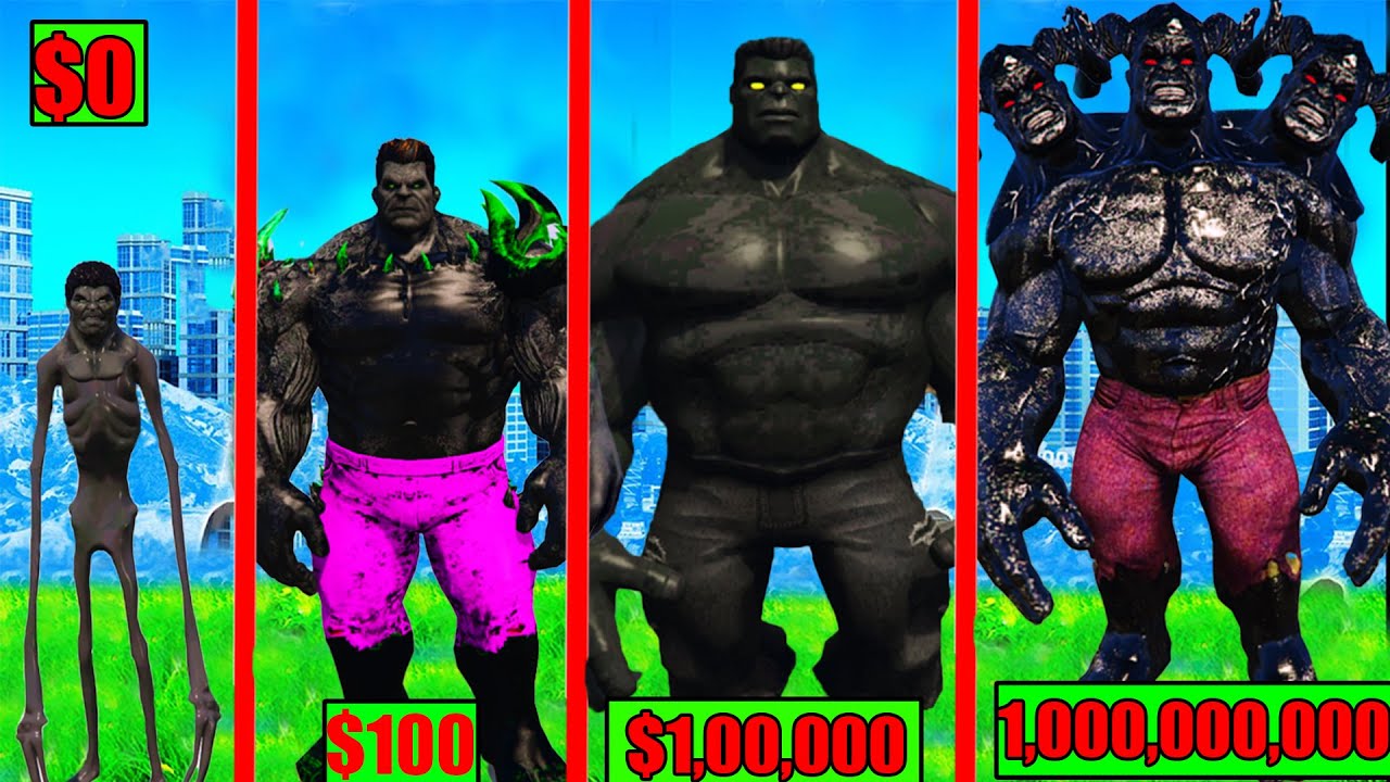 UPGRADING POOR BLACK HULK TO RICH GOD BLACK HULK IN GTA 5