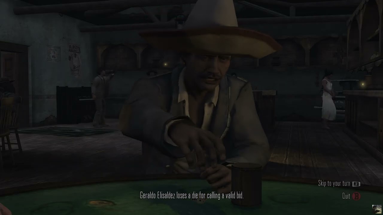RDR: Win at Liars Dice at Casa Madrugada