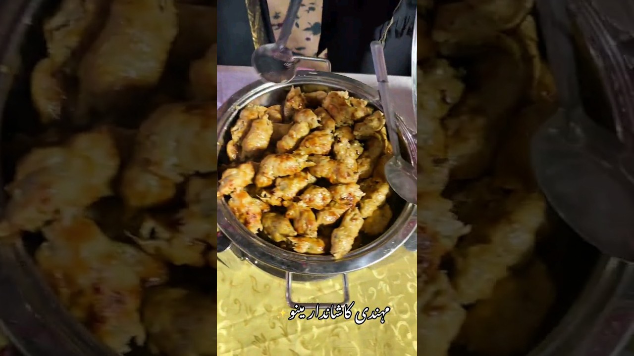 simple and tastefull mehndi menu 