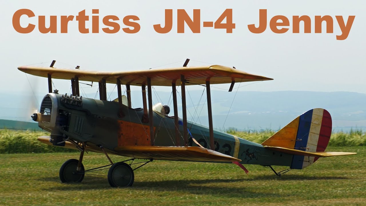 Curtiss JN-4 Jenny | scale RC biplane | 4K | Halenkovice 2021