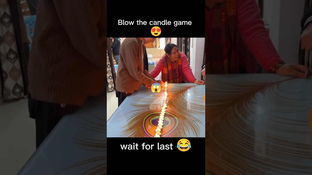 blow the candle game 🎯 #youtubeshorts #challange