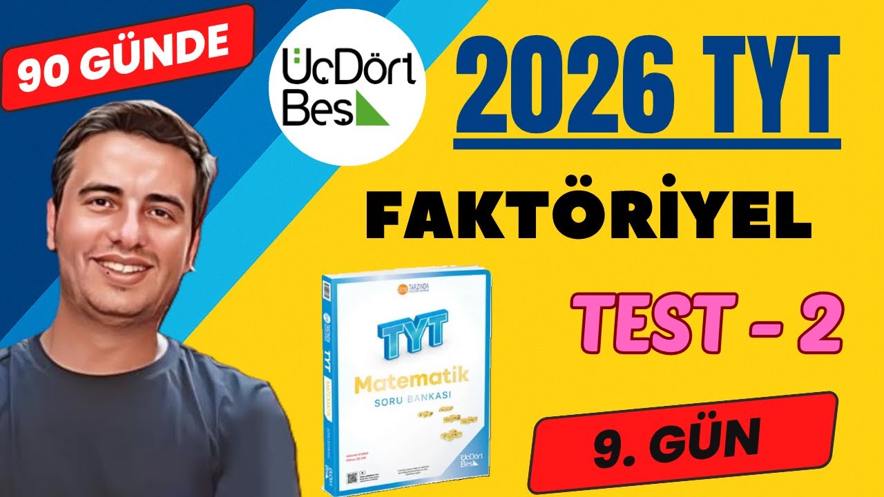 FAKTÖRİYEL | TEST-2 | 9. GÜN | 90 GÜNDE 345 TYT MATEMATİK ÇÖZÜMLERİ | 2026 #345tyt