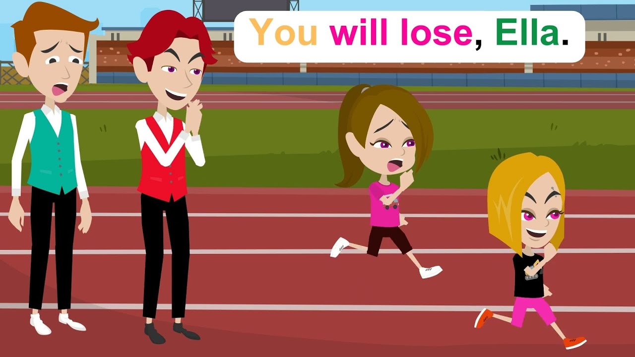 Ella joins the running races - Comedy Animated Story - Ella English