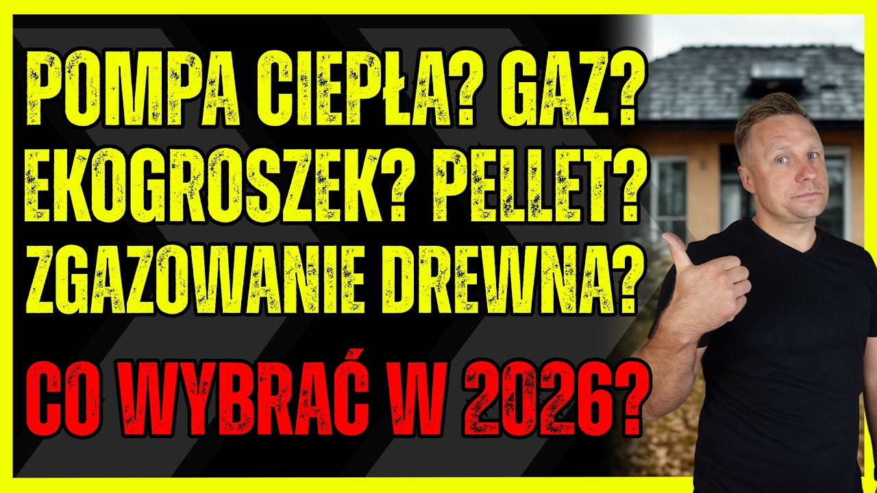 Jakie OGRZEWANIE wybrać w 2026 roku?PORÓWNANIE kosztów ogrzewania:pellet, pompa, gaz, drewno, węgiel