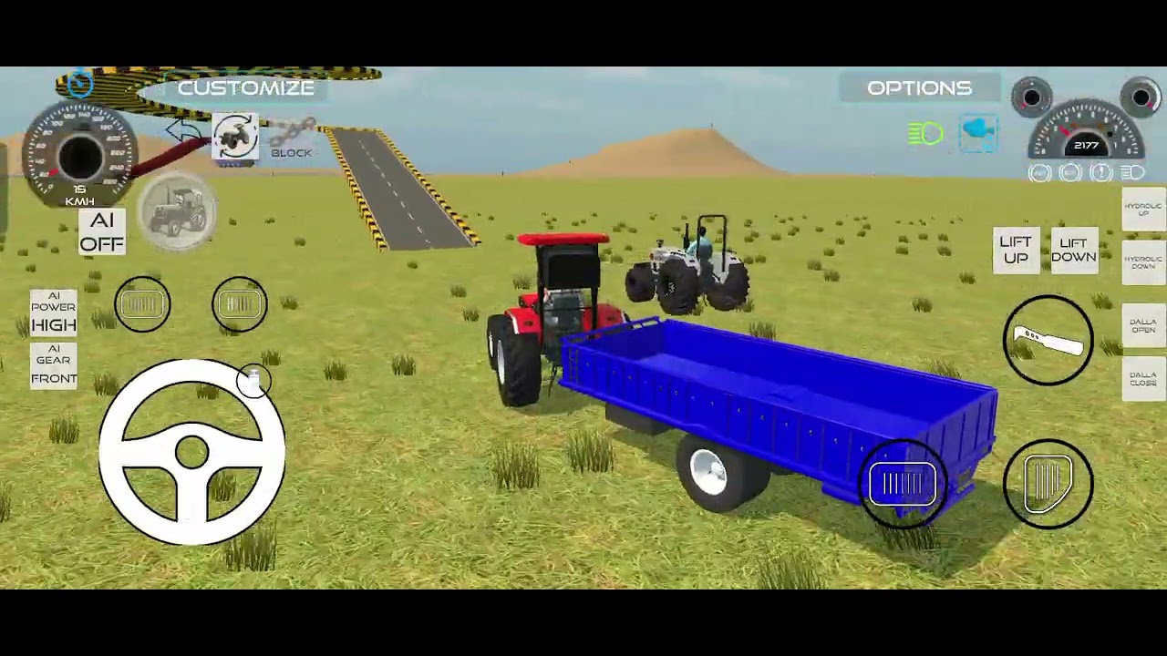Indian tractor simulator 3D #viral 
