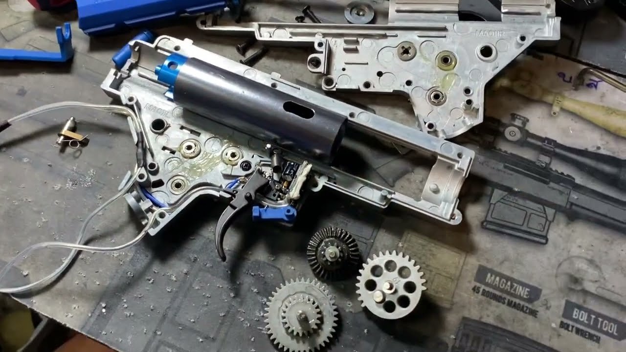 SR25 CYMA CM.098 เปิดเกียร์บ็อคปืนบีบีกันไฟฟ้าโมเดล SR 25 บอดี้ 7.62 CM.098,098A และ CM.098B ล่าสุด