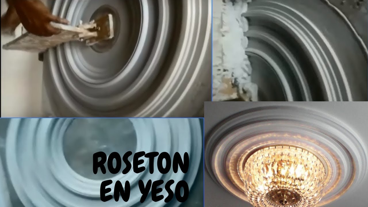 Roseton en yeso para decorar tus lamparas