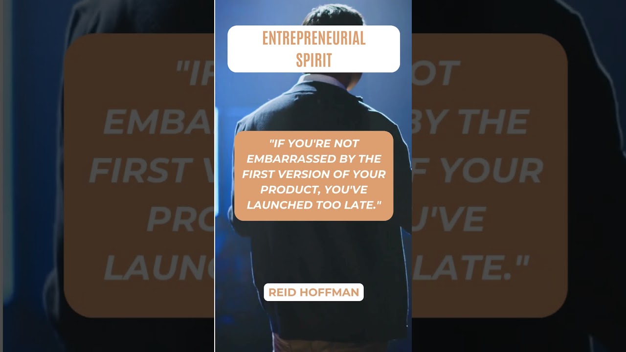 🚀 Reid Hoffman Quote: Launch Early | Entrepreneurial Spirit Inspiration 🌟 #motivation