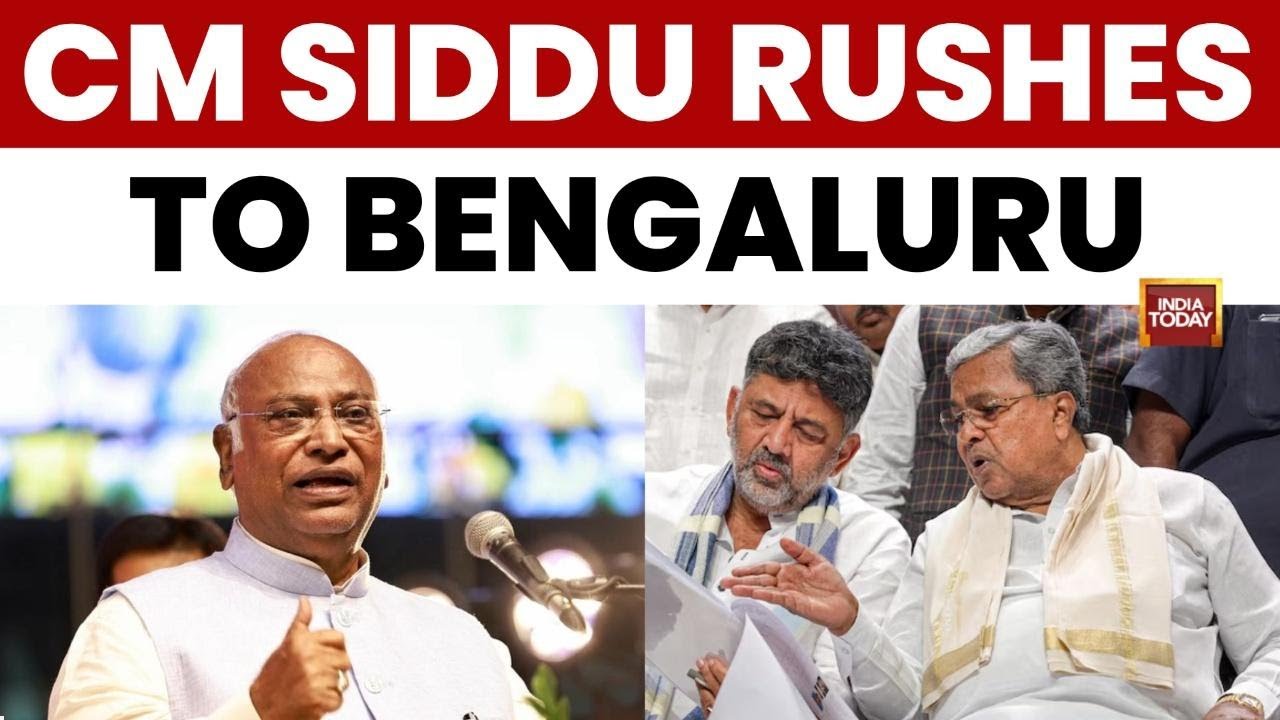 Karnataka Congress Tussle: Shivakumar MLAs Meet Kharge, CM Siddaramaiah Cancels Tour | India Today