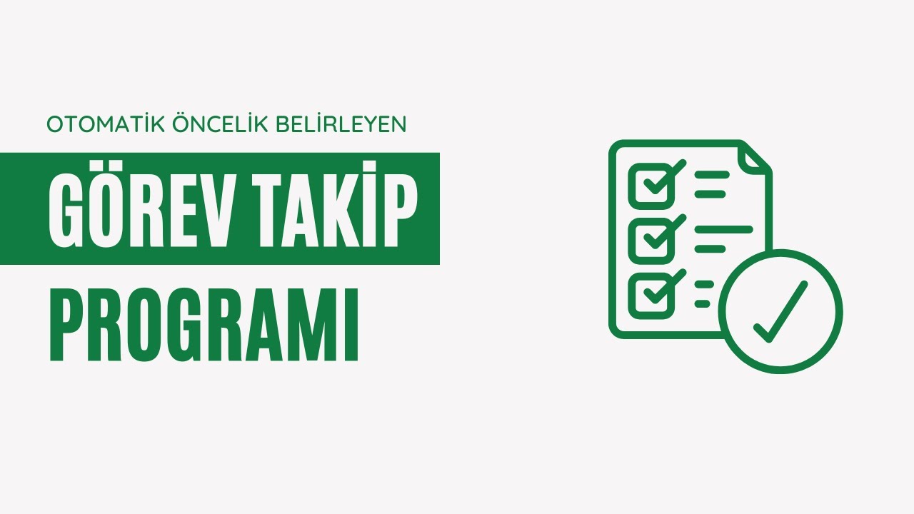EXCEL G&Ouml;REV TAKİP PROGRAMI (OTOMATİK &Ouml;NCELİK SIRALAMASI) | EXCEL 751