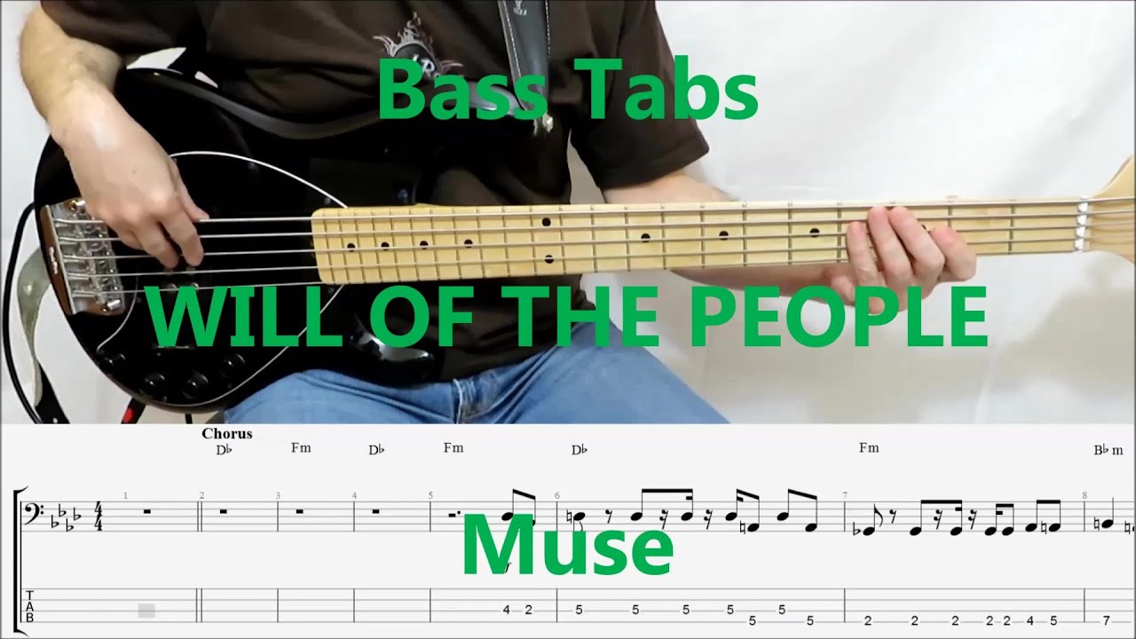 Muse - Will Of The People (BASS COVER TABS)
