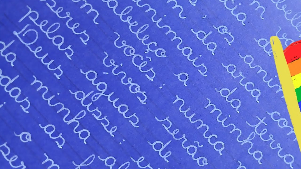 Atividades de Caligrafia [Aliança de Deus com os seres ]✍️ #caligrafia