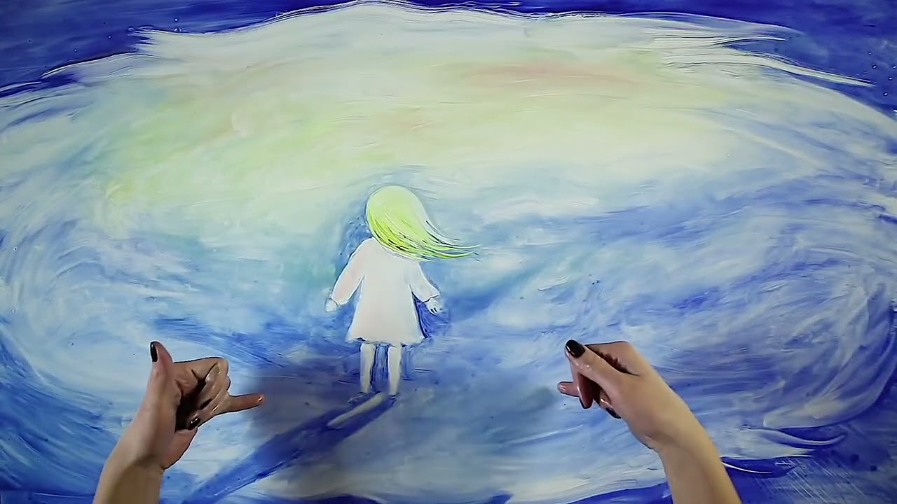 So Encouraging! Sand, Snow and Colour Live Animation “Never Give Up!” 