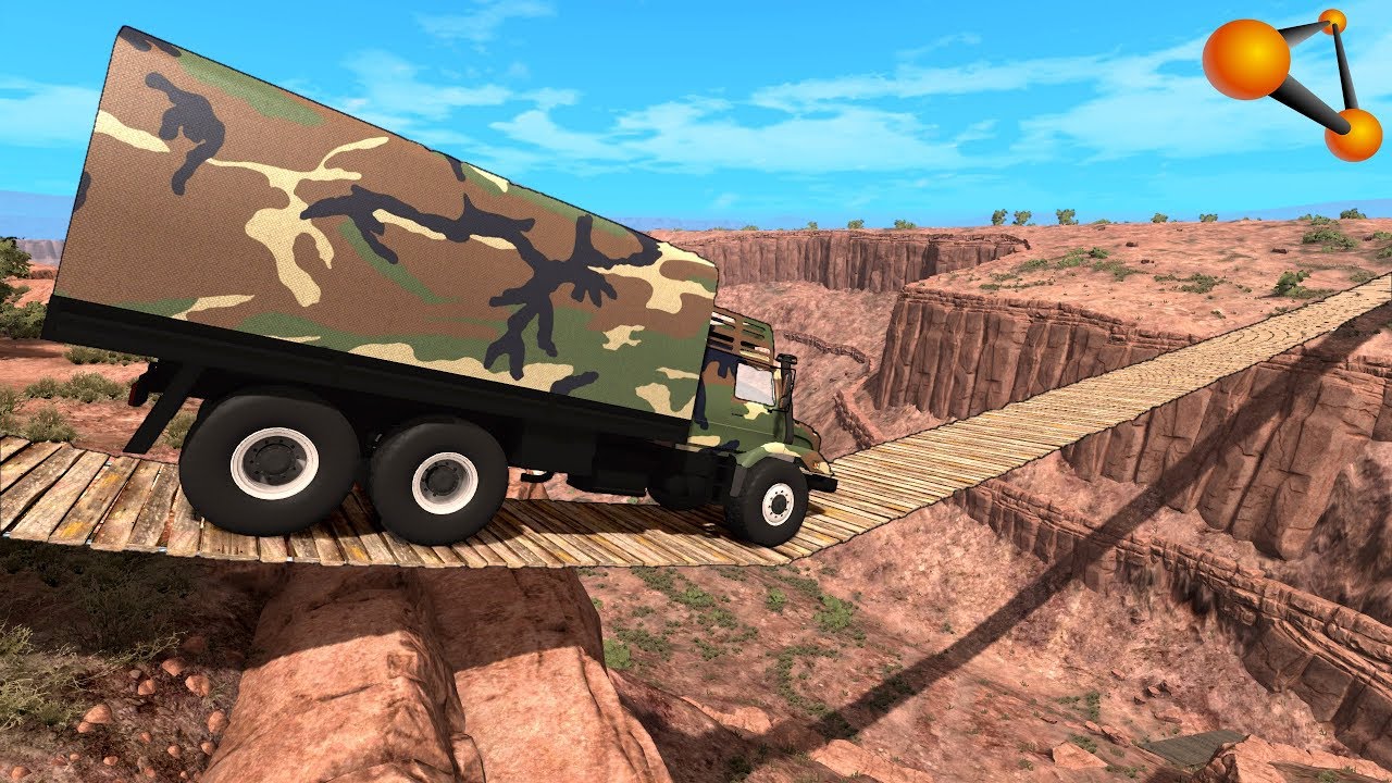 ВОЕННЫЕ НЕ ОЖИДАЛИ ЭТОГО НА СВОЁМ ПУТИ! МОСТ РУХНУЛ | BeamNG.drive