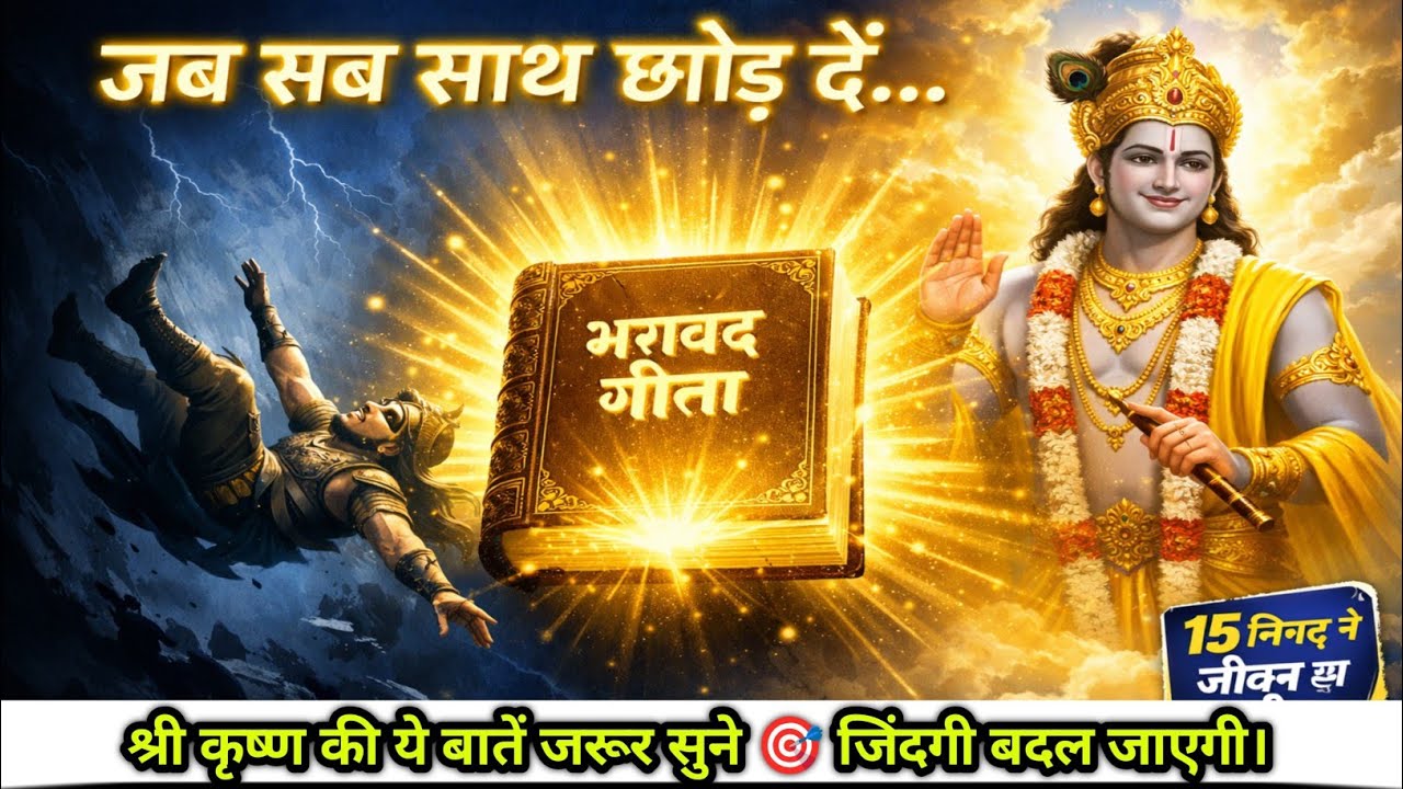 संघर्ष के दौरान खुद को कैसे संभालें? श्रीकृष्ण की ये बातें बदल देंगी आपकी जिंदगी। #krishna #gitagyan