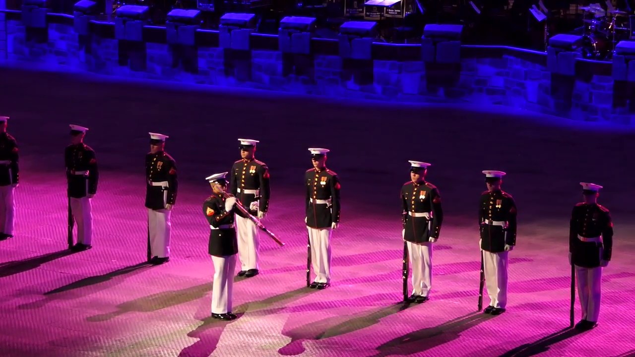 Norwegian Military Tattoo - The US Marine Corps Silent Drill Platoon - 2018-04-21 Oslo