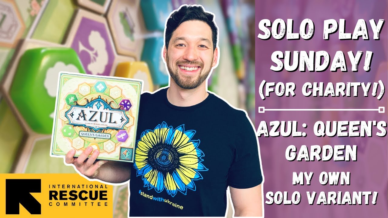 Solo Play Sunday: Azul: Queen's Garden Solo Playthrough! (My Own Solo Variant!)