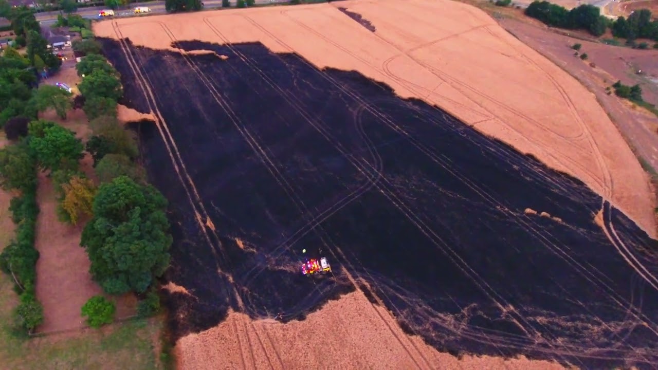 FIRES IPSWICH 20/07/2022 suffolk fire service. dji drone phantom mavic