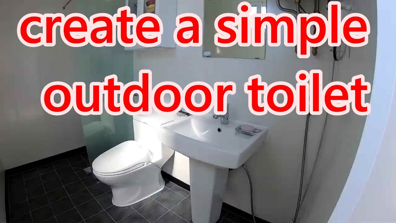 Building an outdoor toilet by myself / 혼자서 외부 화장실 만들기