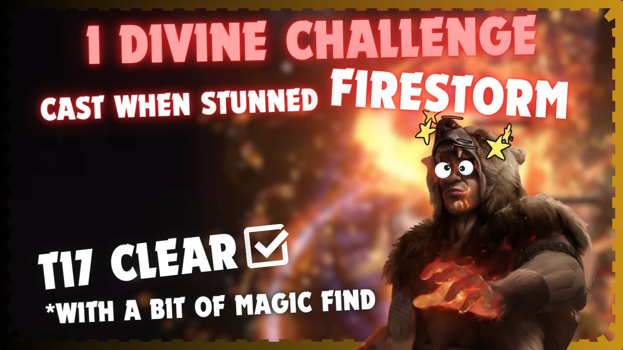 T17 Clear! CWS Firestorm Chieftain - 1 Div (142c) Challenge | PoE 3.25 Settlers