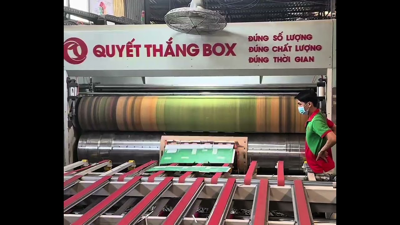 Máy in 4 màu tại Quyết Thắng Box #carton #baobicarton #cartonpackingmachinery #QuyetThangBox #box 