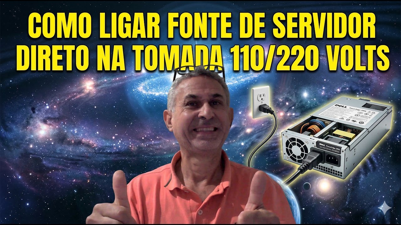 LIGANDO E TESTANDO FONTE SERVIDORES DELL direto 110v / 220 volt, SEM PLACA  MÃE,  SÓ JAMPEAR FÁCIL