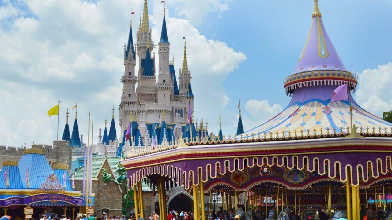 Fantasyland Magic Kingdom Disney World Orlando Florida walk through