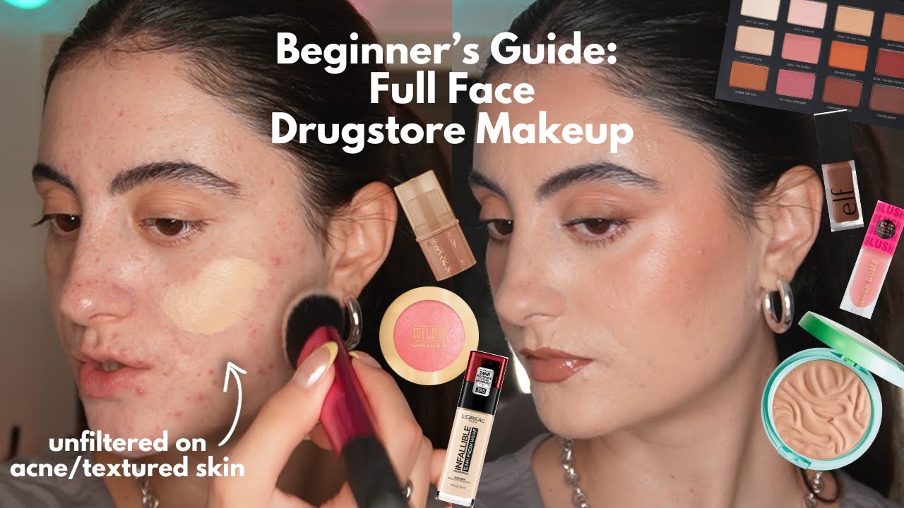 UNFILTERED BEST DRUGSTORE MAKEUP ON ACNE/TEXTURED SKIN + Full Day Wear Test Results