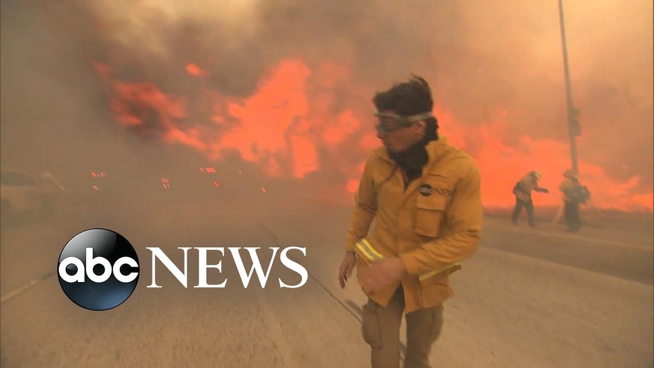 Matt Gutman gets up close with California wildfires in uncut video