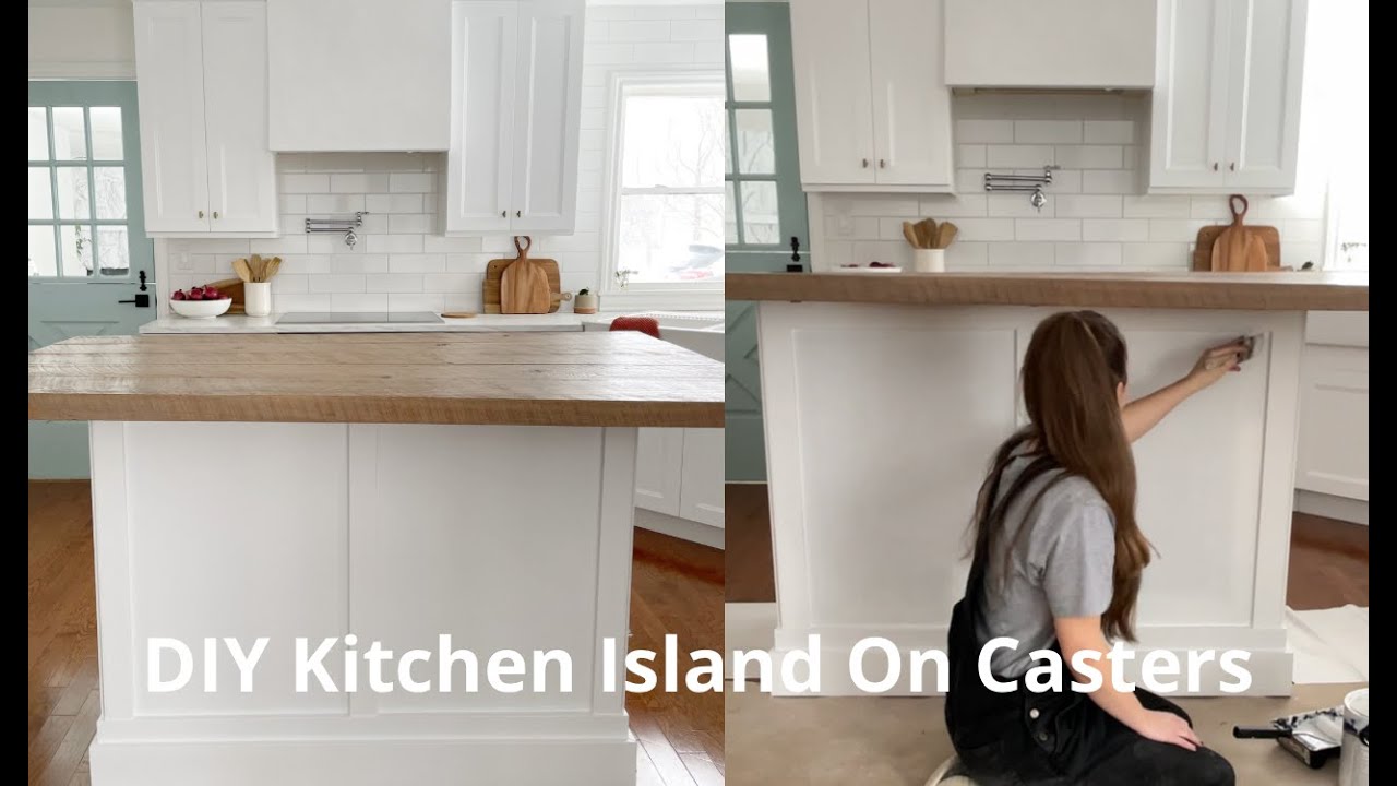 DIY Kitchen Island On Casters | Kitchen Island On A Budget