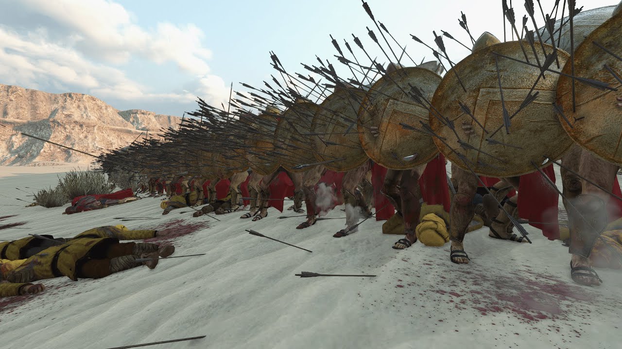300 Spartan Arrow Rain Scene | Mount & Blade Bannerlord : Phalanx