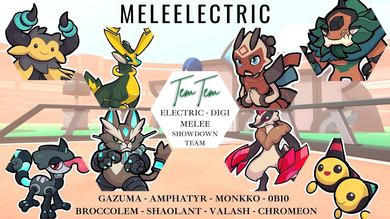 MELEECTRIC Showdown Team! Patch 1.2 TemTem Competitive PVP & Gameplay | SHOWDOWN Code In Description