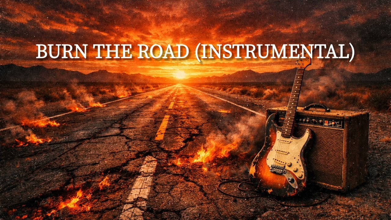 ​Burn the Road (Instrumental) - Blues Rock Guitar Backing Track