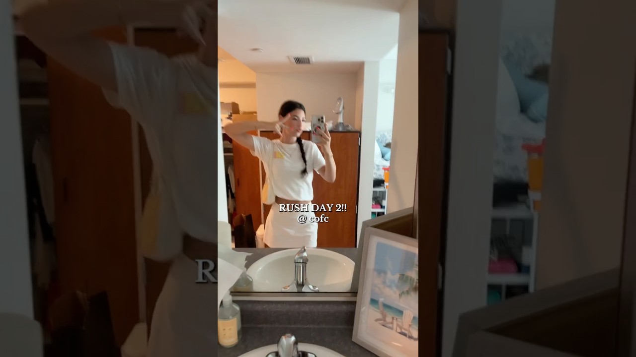 rush day 2!! 🤗🤗 #grwm #fyp #vlog #dayinmylife #rush #college #recruitment #sororityrecruitment