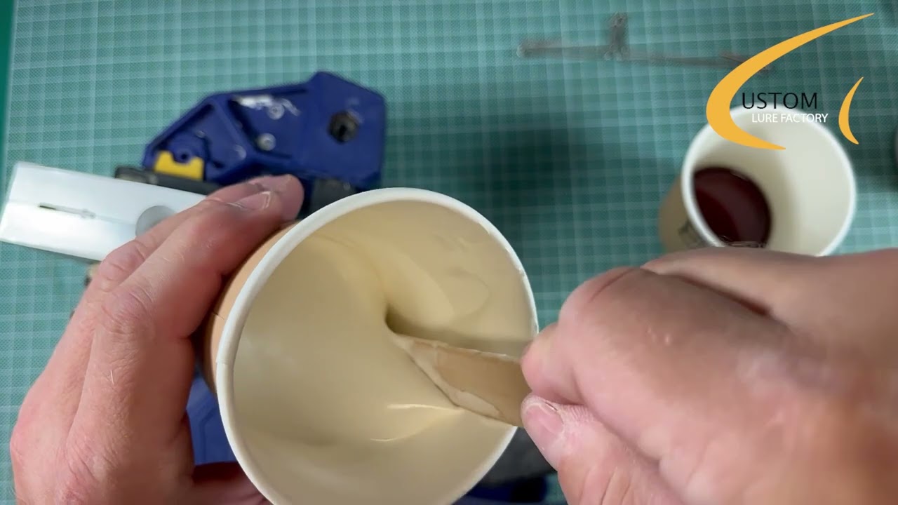 Pouring resin 12cm Perch jerkbait. Cnc cut aluminium fishing  lure mold.