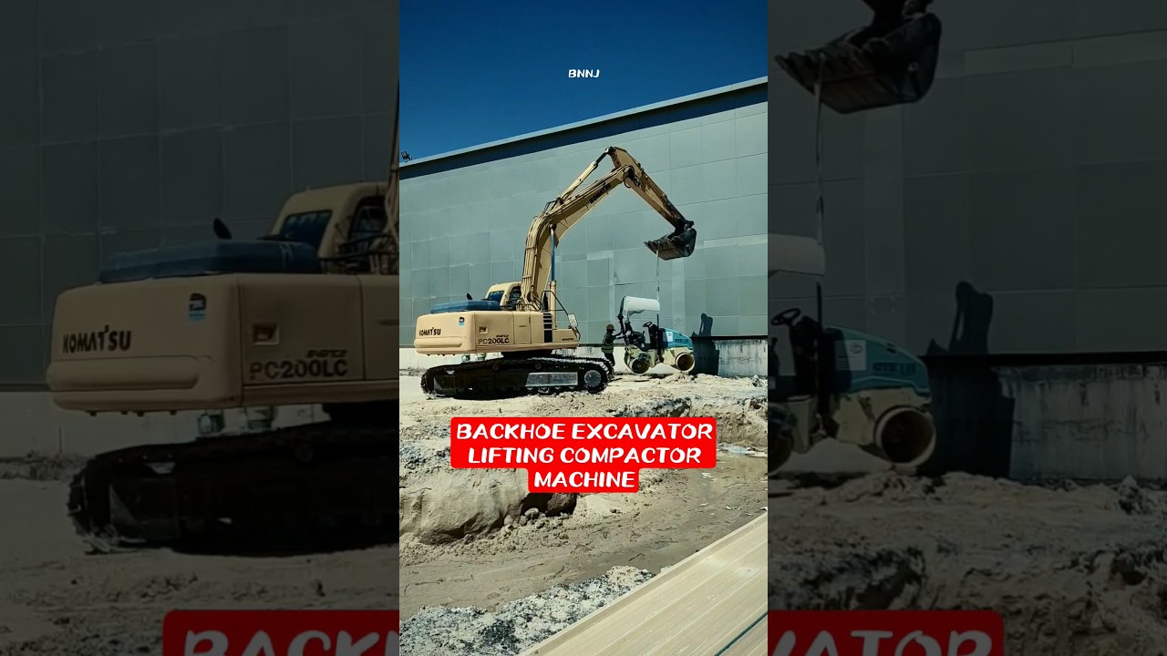 Backhoe Excavator Lifting Compactor Machine | Equipment in Action 